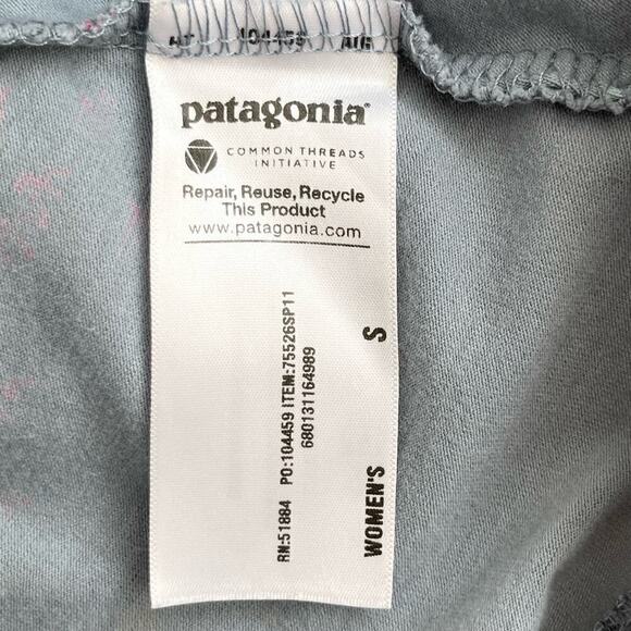 Patagonia‎ Margot Organic Cotton Dress in Grey Pink Floral Sleeveless, Small - Picture 11 of 12